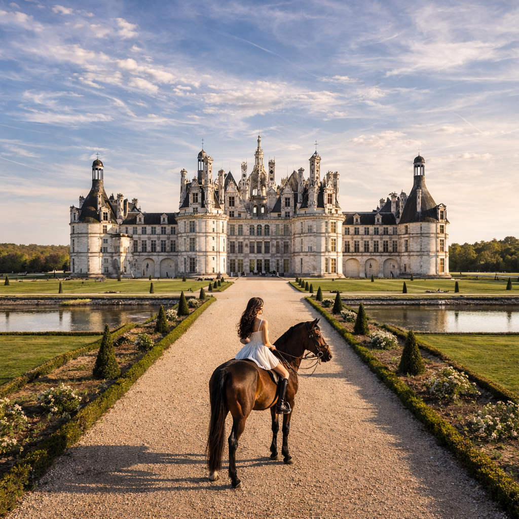 Loire Valley: Private Full Day Horse Ride, Grand Canal & Castle View + Lunch